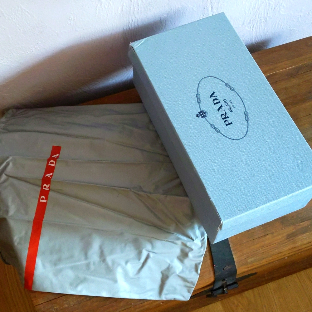 Prada Shoe box and bag.